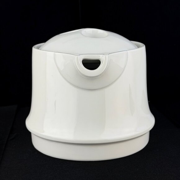 Georg Jensen Lausanne White Porcelain Teapot Modernist Swiss Fine Porcelain - Picture 4 of 13